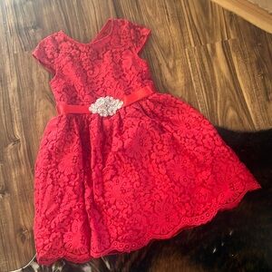 Cute Red Lace Dress size 5
